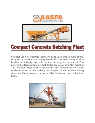 Compact Concrete Batching aaspa