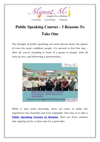 Public Speaking Courses In Mumbai Call-7428590012