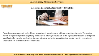 Know about Document Attestation by HRD in India!