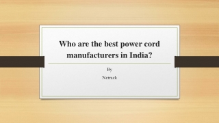 Who are the best power cord manufacturers in India