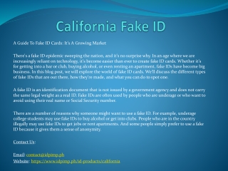 California Fake ID