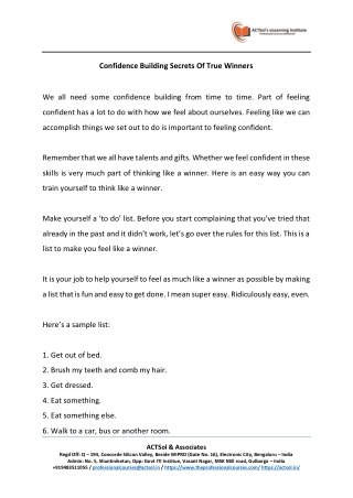 PS_10. Confidence Building Secrets Of True Winners