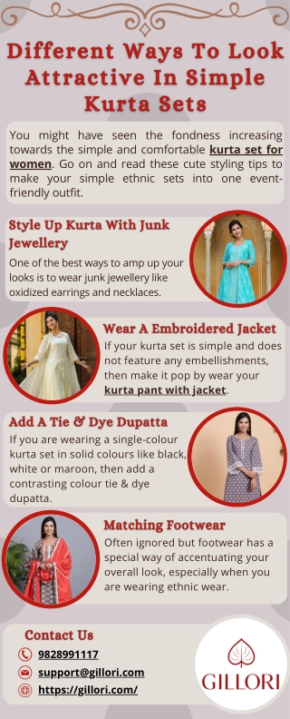 Different Ways To Look Attractive In Simple Kurta Sets