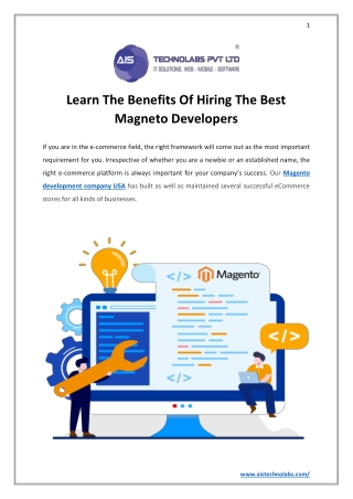 Learn The Benefits Of Hiring The Best Magneto Developers