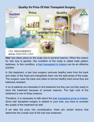 _Quality Vs Price Of Hair Transplant Surgery.docx