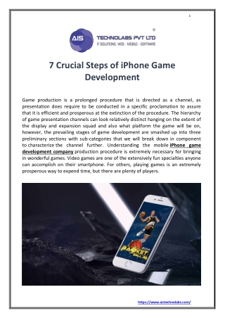 7 Crucial Steps of iPhone Game Development