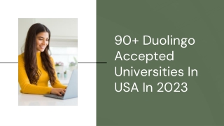 Duolingo accepted universities in USA