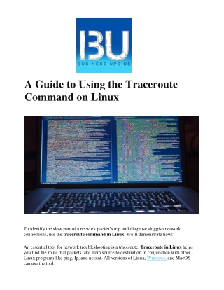 BU India - A Guide to Using the Traceroute Command on Linux