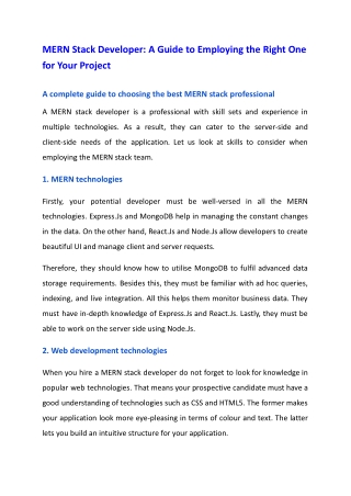 MERN Stack Developer_ A Guide to Employing the Right One for Your Project