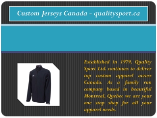 Custom Jerseys Canada - qualitysport.ca