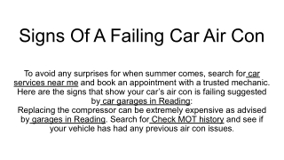 Signs Of A Failing Car Air Con (1)