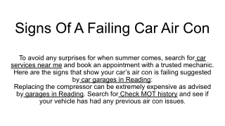 Signs Of A Failing Car Air Con (1)