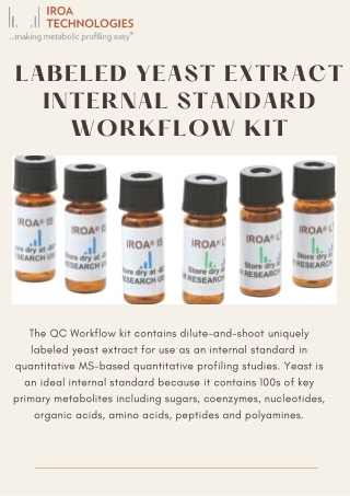 Labeled Yeast Extract Internal Standard Workflow Kit by Iroa Tech