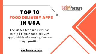 Top 10 US Food Delivery Apps - Teamforsure