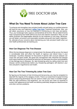 Julian tree care