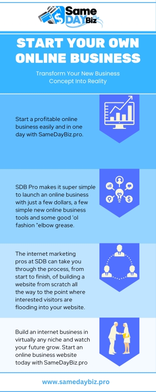 Start a profitable online business easily - SameDayBiz.pro