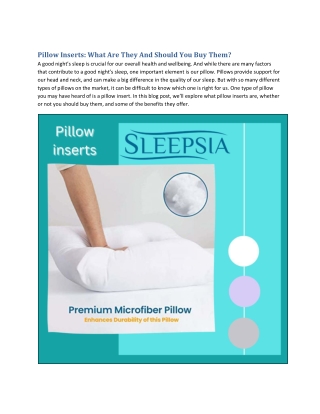 Pillow Inserts What Are They And Should You Buy Them?