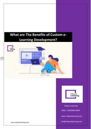 What are The Benefits of Custom e-Learning Development