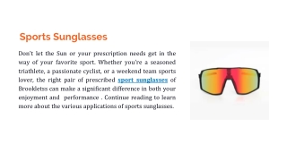 Sport sunglasses