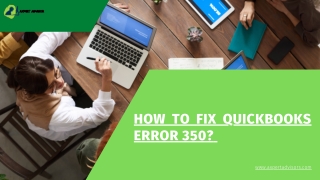 How to fix Quickbooks error 350