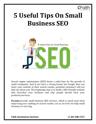 5 Useful Tips On Small Business SEO