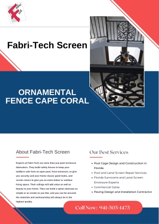 Ornamental Fence And Gates In  Cape Coral | Fabri-Tech Screens