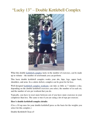 “Lucky 13” – Double Kettlebell Complex