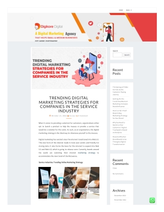 Trending Digital Marketing Strategies For Companies In The Service Industry