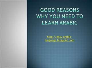 Reasons Why Learn Arabic Language