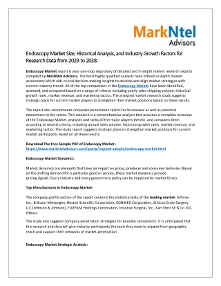 Endoscopy Market l Analysis, and Industry Growth