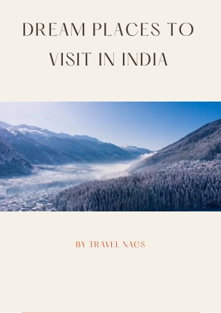 Dream Places to Visit in India