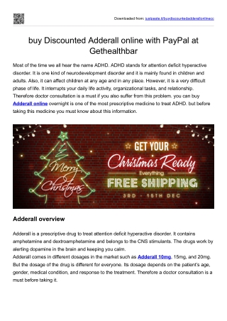 buy Discounted Adderall online with PayPal at Gethealthbar