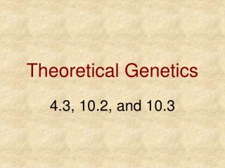 Theoretical Genetics