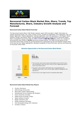 Recovered Carbon Black Market Trends, Size, Industry Segments And Profit Growth