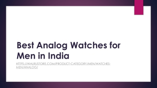 Best Analog Watches for Men in India