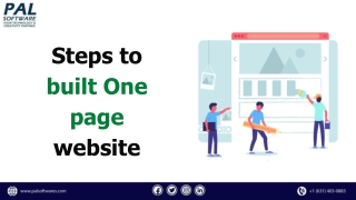 Steps to built One page website