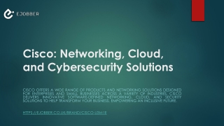 Cisco Networking, Cloud, and Cybersecurity Solutions