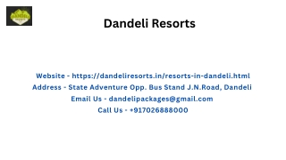 How to choose the best resort in Dandeli