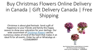 Buy Christmas Flowers Online Delivery in Canada | Gift Delivery Canada | Free Sh