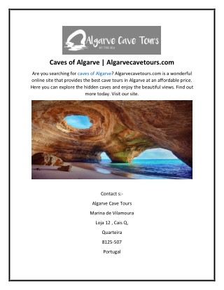 Caves of Algarve  Algarvecavetours.com