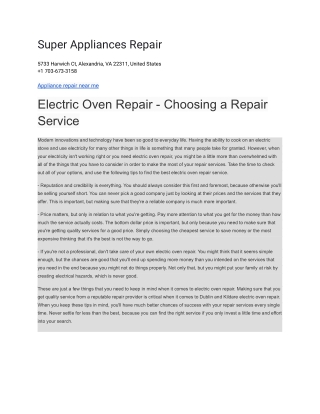 Super Appliances Repair