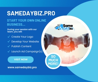 Start a profitable online business today - SameDayBiz.pro