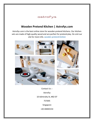 Wooden Pretend Kitchen  Astrofys.com