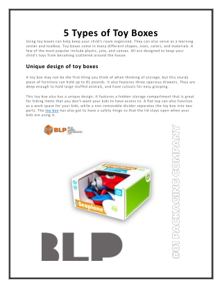 5 Types of Toy Boxes| big toy box| little tikes toy box