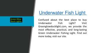 Underwater Fish Light  Greenglowdocklight.com