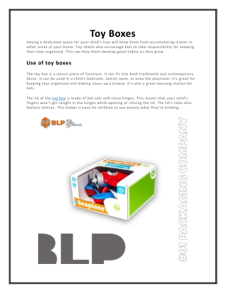 Toy Boxes- wooden toy box
