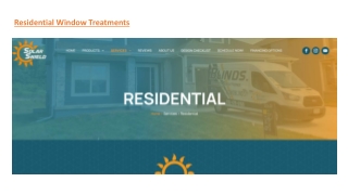 Residential Window Treatments
