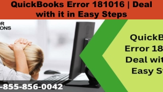 Steps on How to Adderss QuickBooks Error 181016