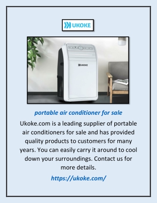 Portable Air Conditioner for Sale | Ukoke.com