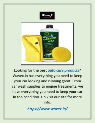 Auto Care Products | Wavex.in